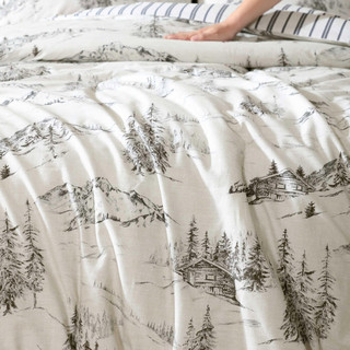 Thumbnail 35: Eddie Bauer Eddie Bauer Rocky Mountain Cabin Duvet Cover Set 
