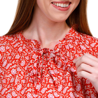 Thumbnail 4: Blue Sol Blue Sol Womens Floral Ruffle Sleeve Top 