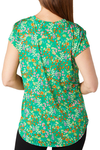 Thumbnail 2: Blue Sol Blue Sol Womens Ditsy Floral Cap Sleeve Top 