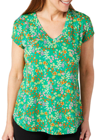 Thumbnail 1: Blue Sol Blue Sol Womens Ditsy Floral Cap Sleeve Top 