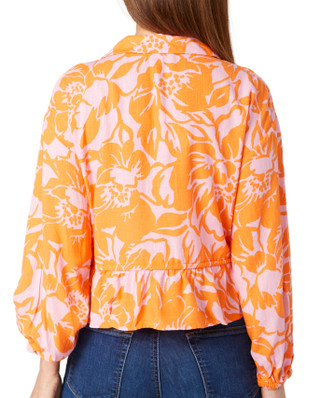 Thumbnail 2: GEMMA & JANE Gemma & Jane Womens Long Sleeve Tie Front Ruffled Shirt 