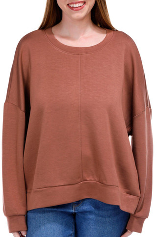 Thumbnail 1: BUNULU Bunulu Womens Long Sleeve Scuba Crew Neck Sweatshirt 