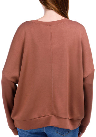 Thumbnail 3: BUNULU Bunulu Womens Long Sleeve Scuba Crew Neck Sweatshirt 