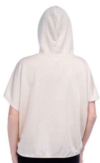 Thumbnail 3: BUNULU Bunulu Womens Solid Short Sleeve Hooded Top 