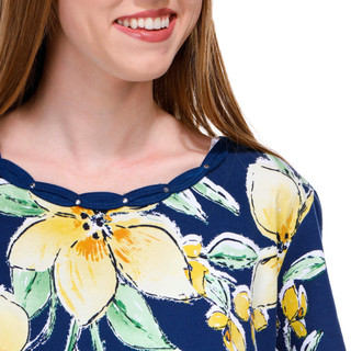Thumbnail 4: Alfred Dunner Alfred Dunner Womens Short Sleeve Print Top 