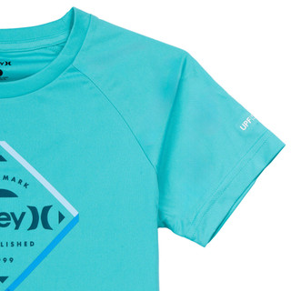 Thumbnail 4: Hurley Hurley Big Boys Graphic Short Sleeve Rash Guard 