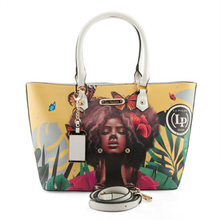 Thumbnail 1: LA PHILIPE La Philipe Butterfly Fly Large Tote Handbag 