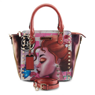 Thumbnail 1: LA PHILIPE La Philipe Miami Pink Beauty Trapeze Tote Handbag 