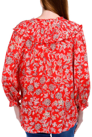 Thumbnail 3: Democracy Democracy Womens Long Blouson Sleeve Floral Print Top 