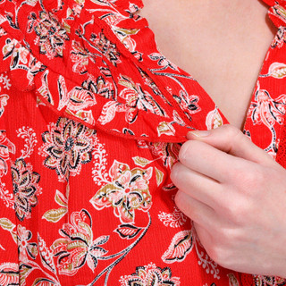 Thumbnail 5: Democracy Democracy Womens Long Blouson Sleeve Floral Print Top 