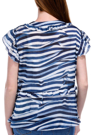 Thumbnail 3: Nicole Miller Nicole Miller Womens Louisa Short Sleeve Peplum Top 