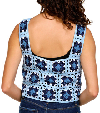 Thumbnail 2: Jolie & Joy Jolie & Joy Juniors Square Neck Crochet Crop Top 