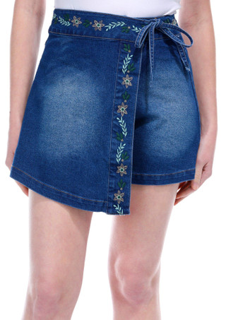 Thumbnail 1: BUNULU Bunulu Womens Embroidered Wrap Skort 