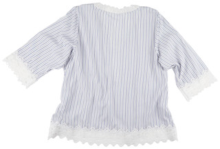 Thumbnail 2: Chelsea & Theodore Chelsea & Theodore Plus 3/4 Sleeve V-Neck Crochet Top 