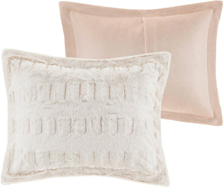 Thumbnail 7: Madison Park Madison Park Gia Back Print Long Fur Comforter Mini Set 