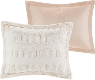 Thumbnail 8: Madison Park Madison Park Gia Back Print Long Fur Comforter Mini Set 