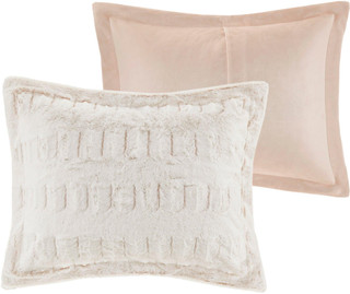 Thumbnail 9: Madison Park Madison Park Gia Back Print Long Fur Comforter Mini Set 