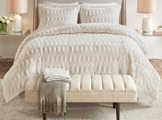 Thumbnail 6: Madison Park Madison Park Gia Back Print Long Fur Comforter Mini Set 