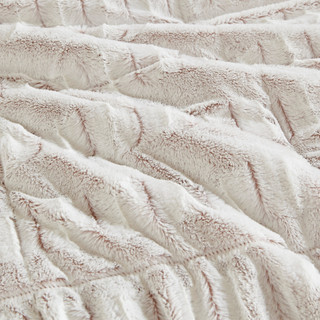 Thumbnail 6: Madison Park Madison Park Gia Back Print Long Fur Comforter Mini Set 