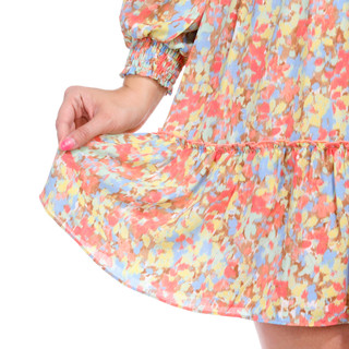 Thumbnail 5: Nanette Lepore Nanette Lepore Womens Long Sleeve Chiffon Tiered Mini Dress 
