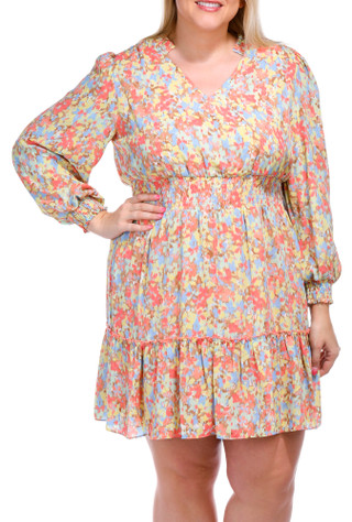 Thumbnail 4: Nanette Lepore Nanette Lepore Womens Long Sleeve Chiffon Tiered Mini Dress 