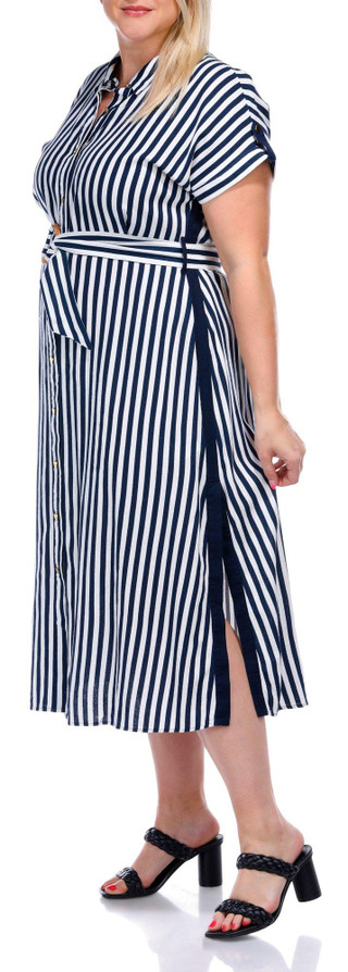Thumbnail 4: Ellen Tracy Ellen Tracy Womens Button Down Short Sleeve Dress 