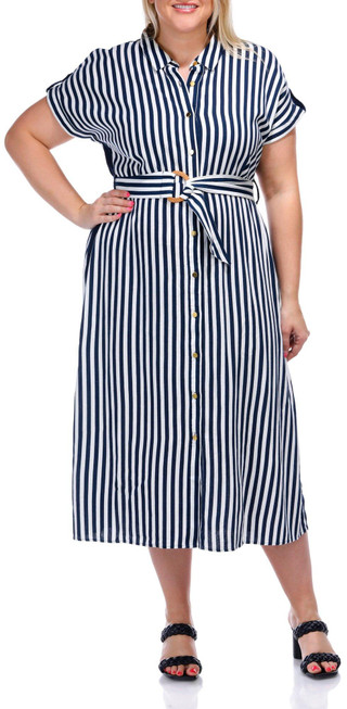 Thumbnail 6: Ellen Tracy Ellen Tracy Womens Button Down Short Sleeve Dress 