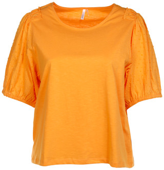 Thumbnail 1: Kaktus Kaktus Plus Short Sleeve Slub Knit Textured Top 