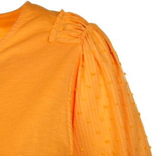 Thumbnail 3: Kaktus Kaktus Plus Short Sleeve Slub Knit Textured Top 