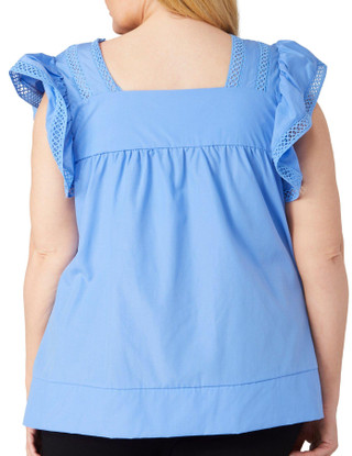 Thumbnail 2: Kaktus Kaktus Plus Flutter Sleeve Square Neck Top 