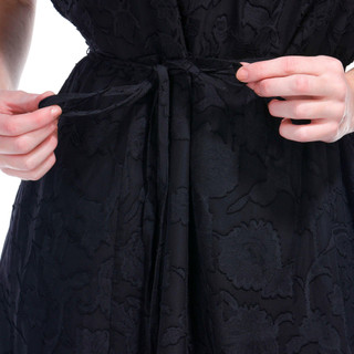 Thumbnail 6: Nina Leonard Nina Leonard Womens Short Sleeve Textured Midi Dress 