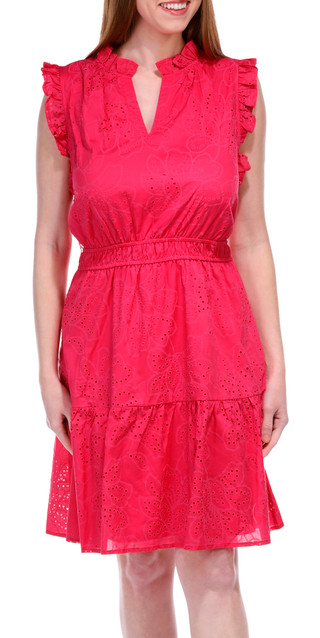 Thumbnail 5: London Times  Women's Sleeveless Eyelet Dress 