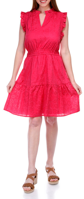Thumbnail 2: London Times  Women's Sleeveless Eyelet Dress 