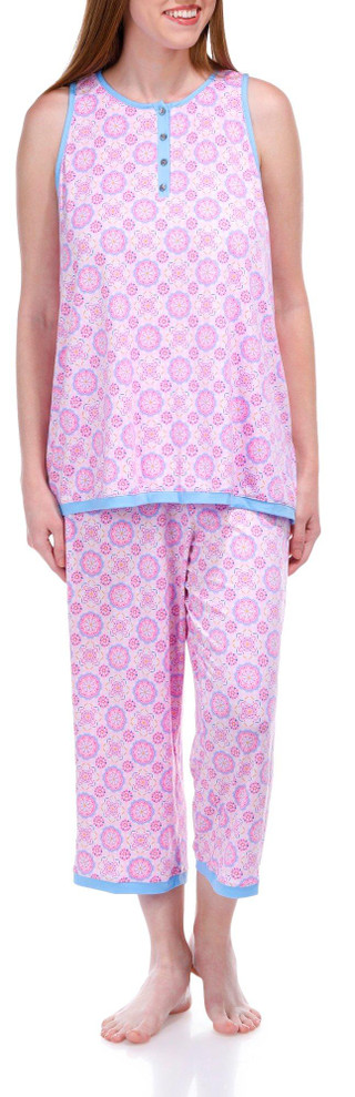 Thumbnail 4: Ellen Tracy Ellen Tracy Womens 2 Pc Floral Print Pants Sleepwear Set 
