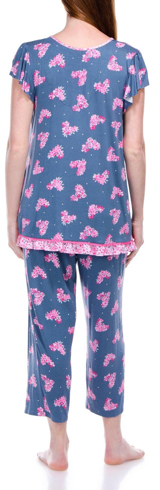 Thumbnail 2: Ellen Tracy Ellen Tracy Womens 2 Pc Short Sleeve Floral Sleepwear Set 