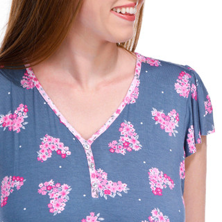 Thumbnail 6: Ellen Tracy Ellen Tracy Womens 2 Pc Short Sleeve Floral Sleepwear Set 