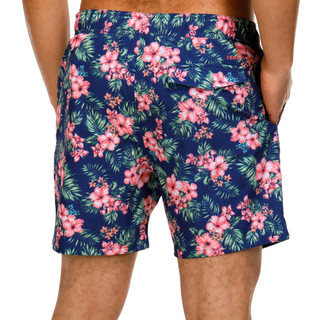 Thumbnail 2: IZOD Izod Men's Floral Medieval Blue Swim Trunk 