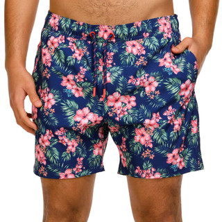Thumbnail 1: IZOD Izod Men's Floral Medieval Blue Swim Trunk 