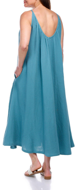 Thumbnail 3: LUSH Lush Womens Sleeveless Solid Flowy Midi Dress 