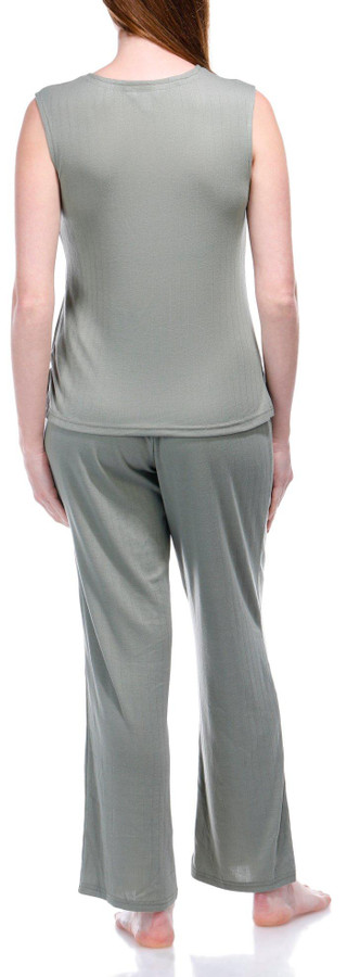 Thumbnail 3: Nicole Miller Nicole Miller Womens 2 Pc Solid Pajama Pants Set 