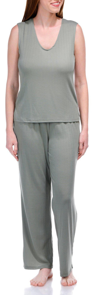 Thumbnail 4: Nicole Miller Nicole Miller Womens 2 Pc Solid Pajama Pants Set 