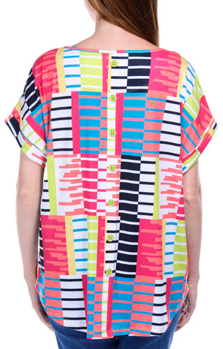 Thumbnail 3: Erin London Erin London Womens Short Sleeve Print Dolman Top 