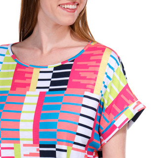 Thumbnail 2: Erin London Erin London Womens Short Sleeve Print Dolman Top 