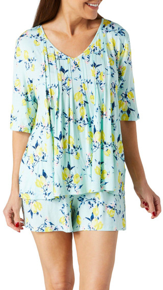 Thumbnail 2: Ellen Tracy Ellen Tracy Womens 2 Pc Print Sleep Shorts Set 
