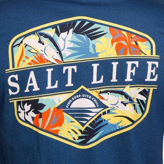 Thumbnail 3: Salt Life Salt Life Mens Short Sleeve Retro Tropical Graphic Tee 