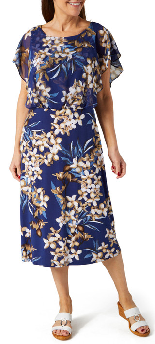 Thumbnail 1: Connected Apparel Connected Apparel Womens Floral Midi Dress 