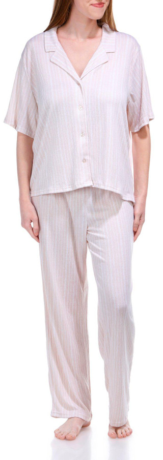 Thumbnail 4: Nicole Miller Jaclyn Intimated Womens 2 Pc Pajama Pants Set 