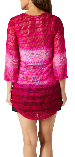 Thumbnail 2: In Gear In Gear Womens 3/4 Sleeve V-Neck Mesh Tunic 
