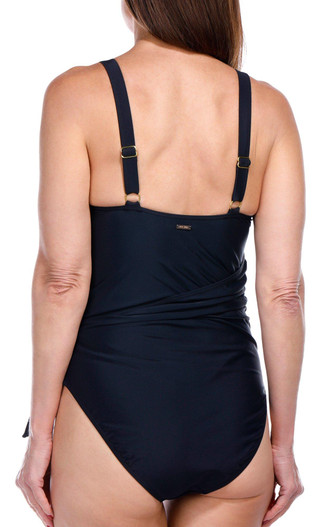 Thumbnail 3: NINE WEST Nine West Womens High Neck Mesh One Piece Swimsuit 