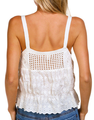 Thumbnail 2: Derek Heart Derek Heart Juniors Crochet Eyelet Tank Top 